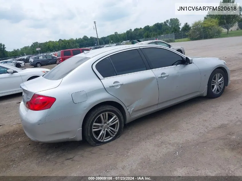 2015 Infiniti Q40 VIN: JN1CV6AR7FM520618 Lot: 39909108