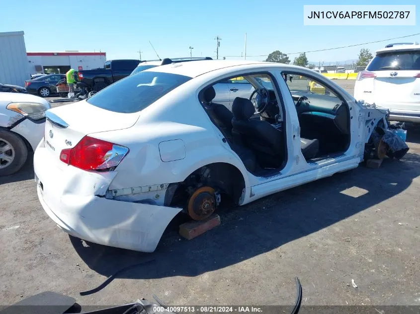 2015 Infiniti Q40 VIN: JN1CV6AP8FM502787 Lot: 40097513