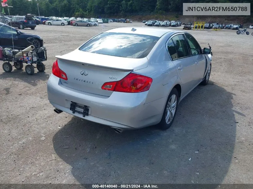 JN1CV6AR2FM650788 2015 Infiniti Q40