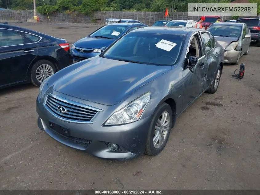 JN1CV6ARXFM522881 2015 Infiniti Q40