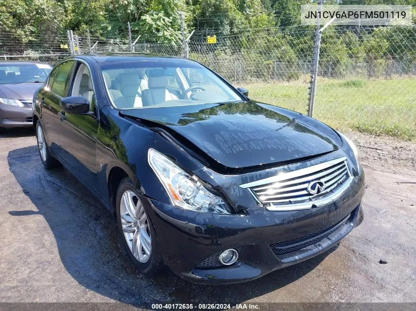 JN1CV6AP6FM501119 2015 Infiniti Q40