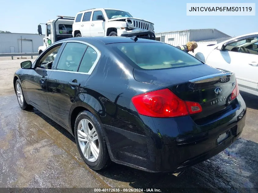 2015 Infiniti Q40 VIN: JN1CV6AP6FM501119 Lot: 40172635