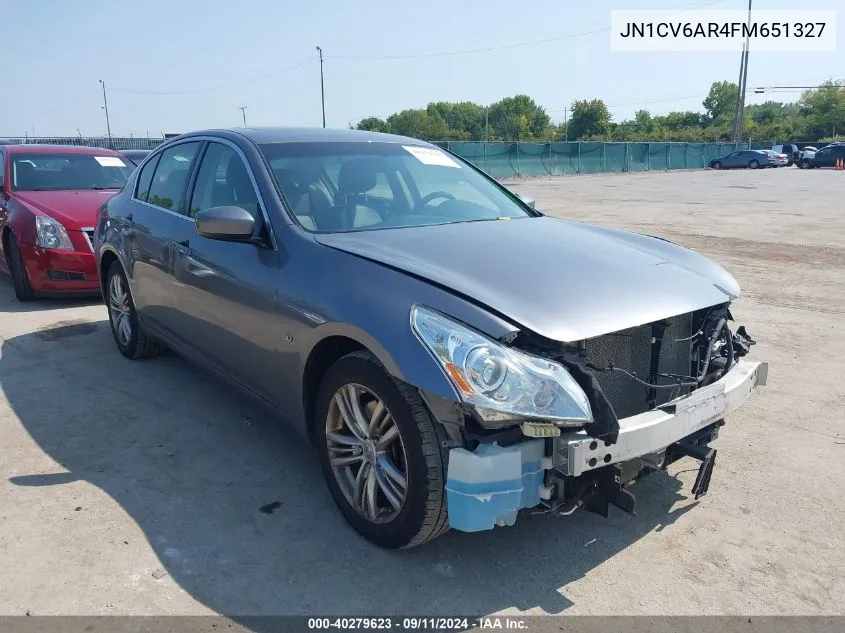 2015 Infiniti Q40 VIN: JN1CV6AR4FM651327 Lot: 40279623