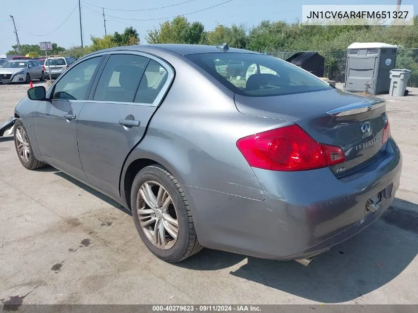 JN1CV6AR4FM651327 2015 Infiniti Q40