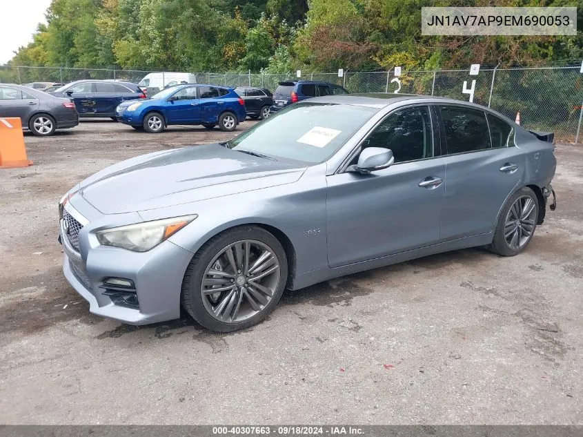 2014 Infiniti Q50 Hybrid Hybrid Premium/Sport VIN: JN1AV7AP9EM690053 Lot: 40307663