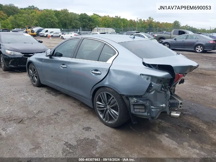 2014 Infiniti Q50 Hybrid Hybrid Premium/Sport VIN: JN1AV7AP9EM690053 Lot: 40307663