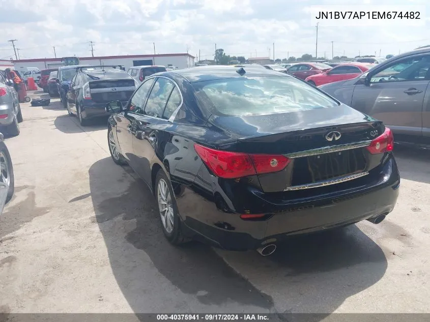 2014 Infiniti Q50 Premium VIN: JN1BV7AP1EM674482 Lot: 40375941