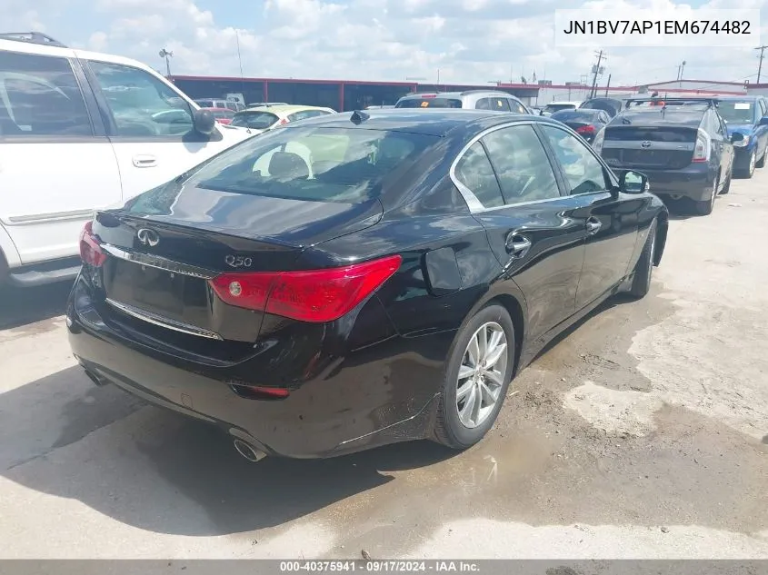 2014 Infiniti Q50 Premium VIN: JN1BV7AP1EM674482 Lot: 40375941