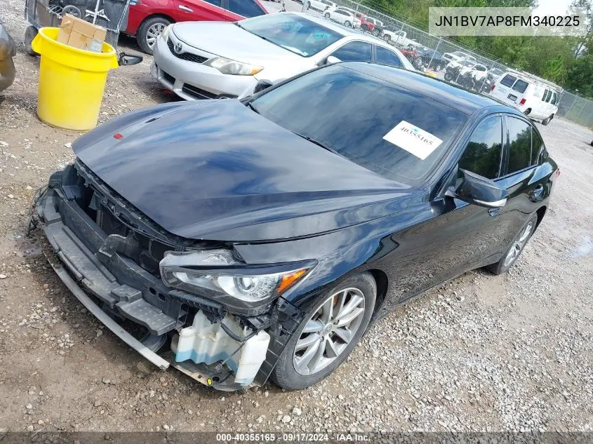 2015 Infiniti Q50 Premium VIN: JN1BV7AP8FM340225 Lot: 40355165