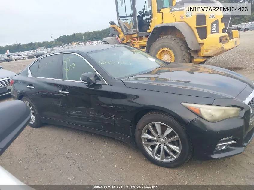 2015 Infiniti Q50 VIN: JN1BV7AR2FM404423 Lot: 40375143