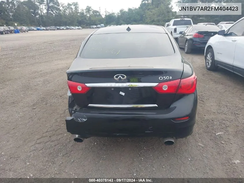 JN1BV7AR2FM404423 2015 Infiniti Q50