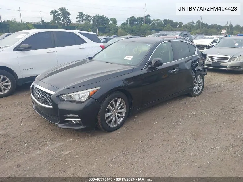 2015 Infiniti Q50 VIN: JN1BV7AR2FM404423 Lot: 40375143