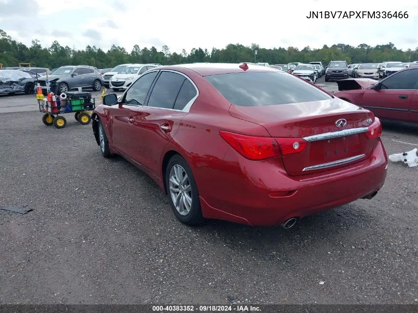 2015 Infiniti Q50 Premium VIN: JN1BV7APXFM336466 Lot: 40383352