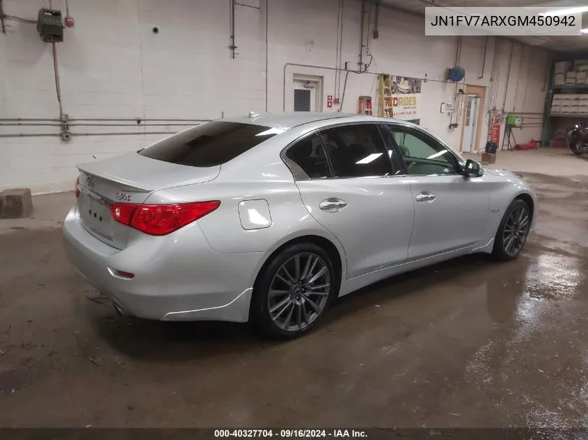 JN1FV7ARXGM450942 2016 Infiniti Q50 3.0T Red Sport 400