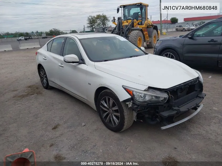 JN1CV7AR0HM680848 2017 Infiniti Q50 Premium