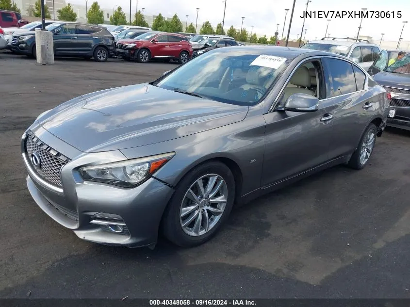 2017 Infiniti Q50 3.0T Premium/3.0T Signature Edition/3.0T Sport VIN: JN1EV7APXHM730615 Lot: 40348058