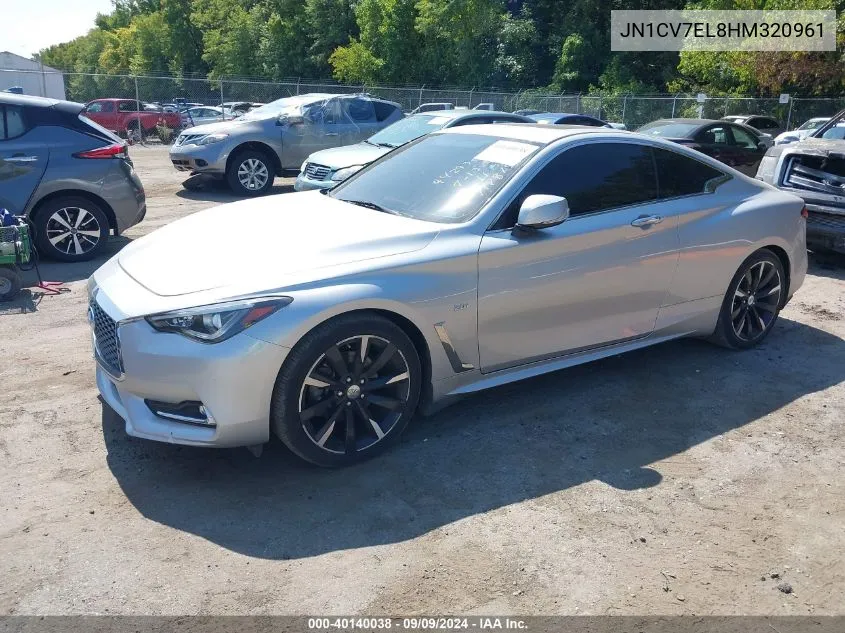 2017 Infiniti Q60 2.0T Premium VIN: JN1CV7EL8HM320961 Lot: 40140038