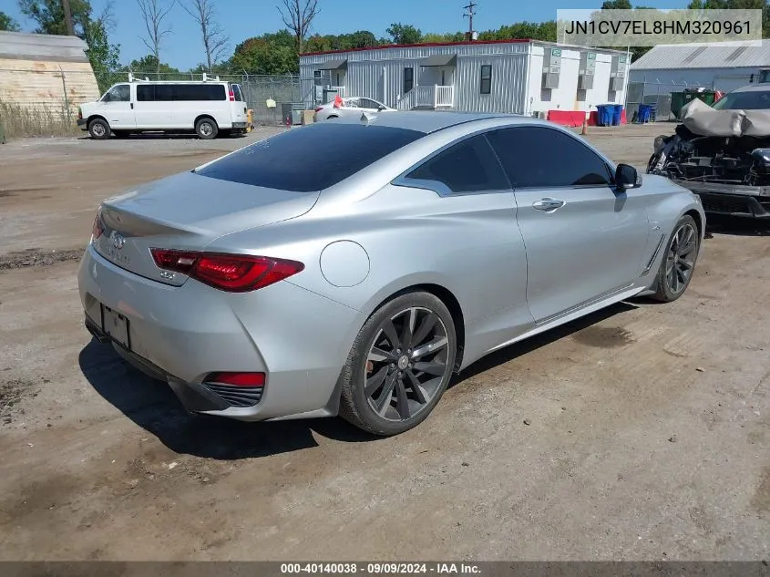 2017 Infiniti Q60 2.0T Premium VIN: JN1CV7EL8HM320961 Lot: 40140038