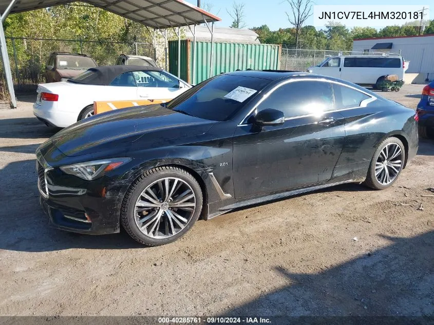 2017 Infiniti Q60 Premium VIN: JN1CV7EL4HM320181 Lot: 40285761