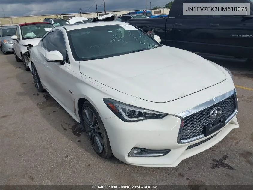 2017 Infiniti Q60 Red Sport 400 VIN: JN1FV7EK3HM610075 Lot: 40301038