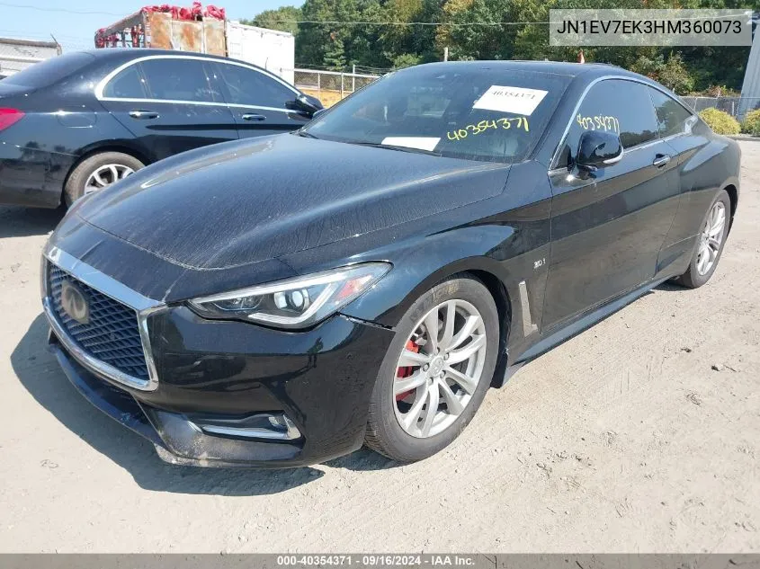 2017 Infiniti Q60 3.0T Premium VIN: JN1EV7EK3HM360073 Lot: 40354371