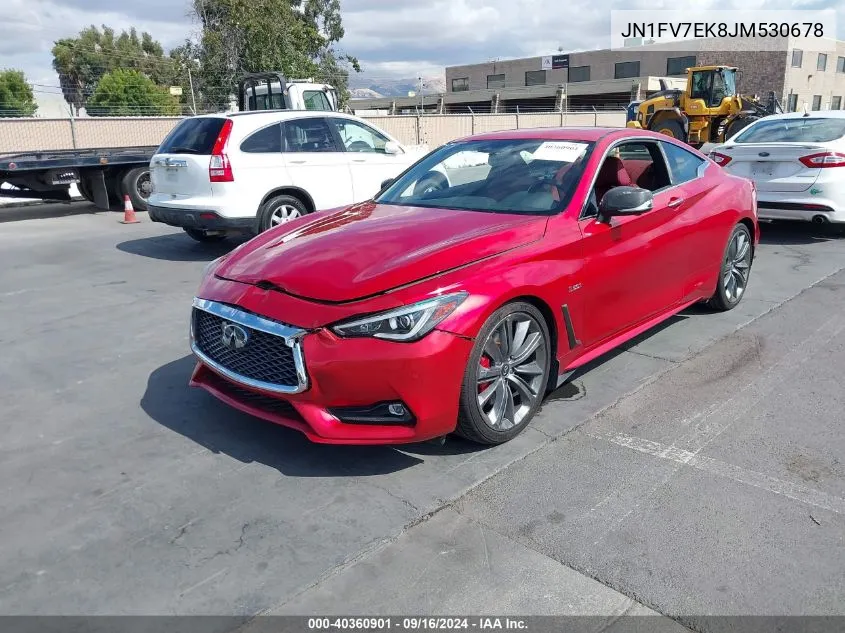 JN1FV7EK8JM530678 2018 Infiniti Q60 3.0T Red Sport 400