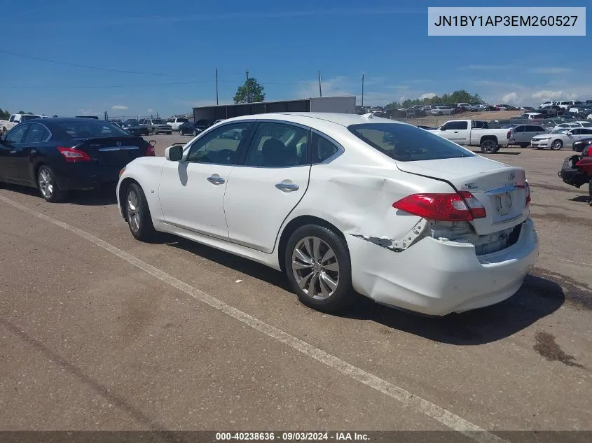 2014 Infiniti Q70 3.7 VIN: JN1BY1AP3EM260527 Lot: 40238636