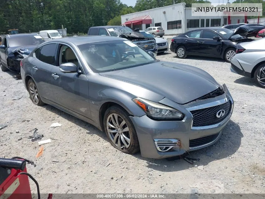 2015 Infiniti Q70 3.7 VIN: JN1BY1AP1FM540321 Lot: 40017308