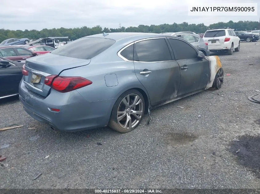 2016 Infiniti Q70L 5.6X VIN: JN1AY1PR7GM590095 Lot: 40215837