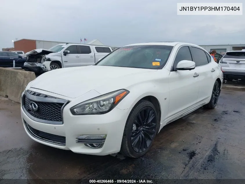 2017 Infiniti Q70L 3.7 VIN: JN1BY1PP3HM170404 Lot: 40266465