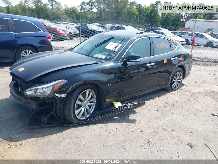 2017 Infiniti Q70 3.7 VIN: JN1BY1AP9HM740625 Lot: 40267028