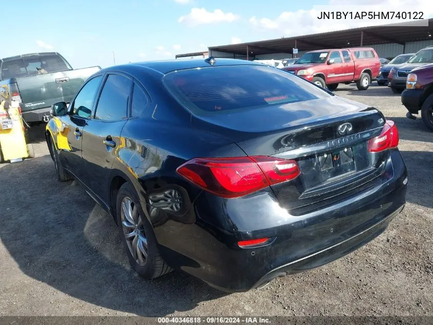 2017 Infiniti Q70 3.7 VIN: JN1BY1AP5HM740122 Lot: 40346818