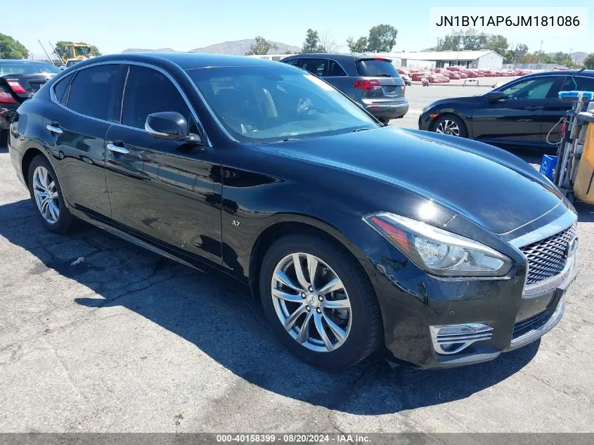 2018 Infiniti Q70 3.7 Luxe VIN: JN1BY1AP6JM181086 Lot: 40158399