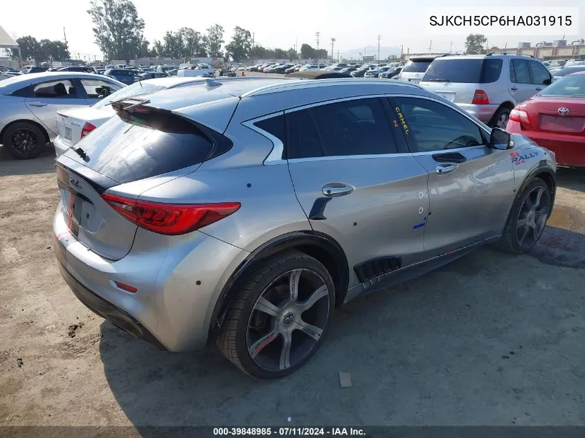 2017 Infiniti Qx30 Premium VIN: SJKCH5CP6HA031915 Lot: 39848985