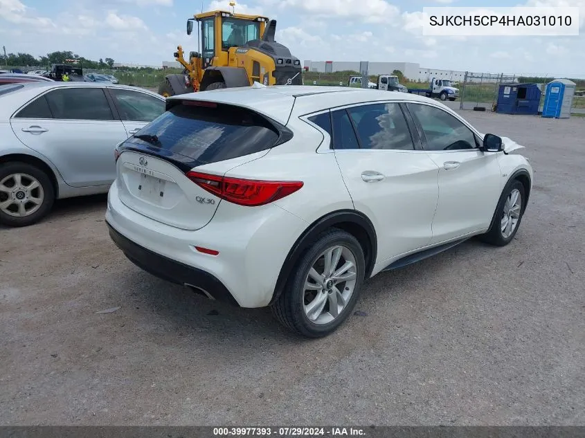 2017 Infiniti Qx30 Luxury VIN: SJKCH5CP4HA031010 Lot: 39977393