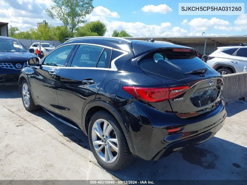 2017 Infiniti Qx30 Premium VIN: SJKCH5CP5HA031260 Lot: 40315940