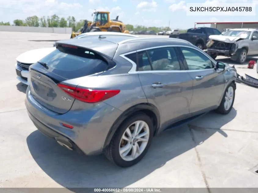 2018 Infiniti Qx30 Premium VIN: SJKCH5CPXJA045788 Lot: 40058652