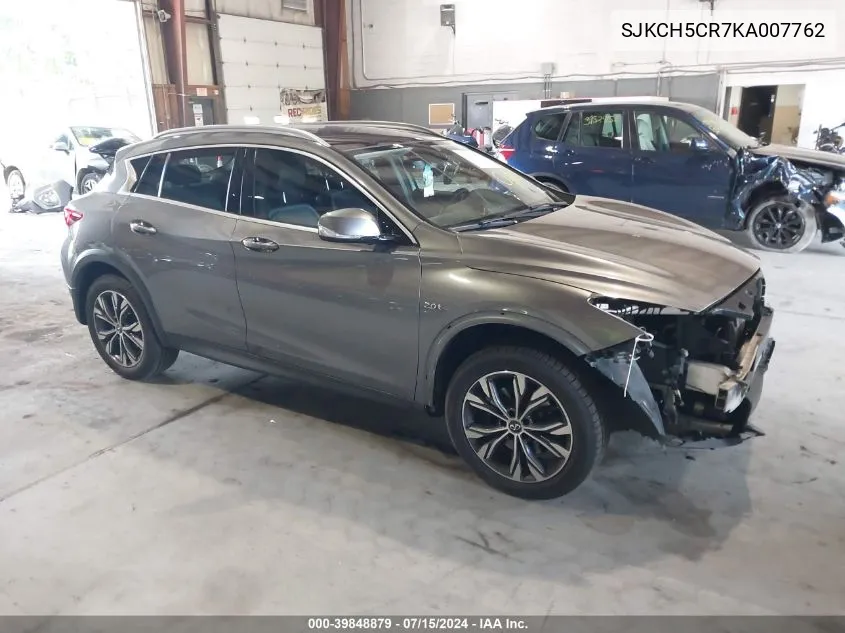 2019 Infiniti Qx30 Luxe VIN: SJKCH5CR7KA007762 Lot: 39848879