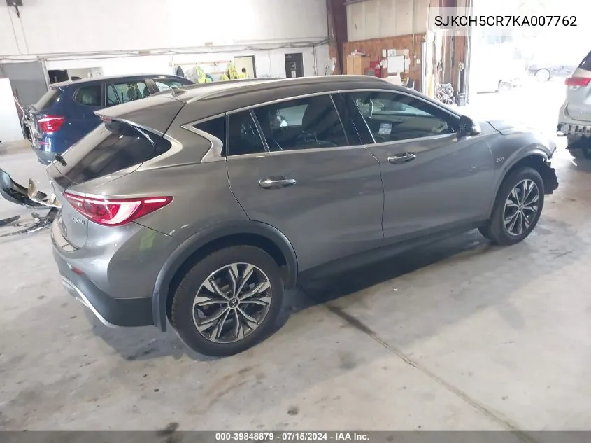 2019 Infiniti Qx30 Luxe VIN: SJKCH5CR7KA007762 Lot: 39848879