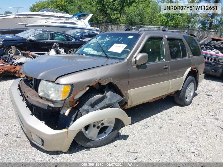 2001 Infiniti Qx4 Luxury VIN: JNRDR07Y51W112651 Lot: 39616370