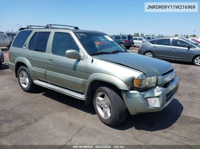 JNRDR09Y11W216969 2001 Infiniti Qx4 Luxury