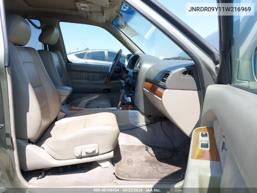 JNRDR09Y11W216969 2001 Infiniti Qx4 Luxury