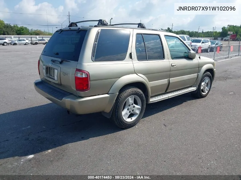 2001 Infiniti Qx4 Luxury VIN: JNRDR07X91W102096 Lot: 40174453