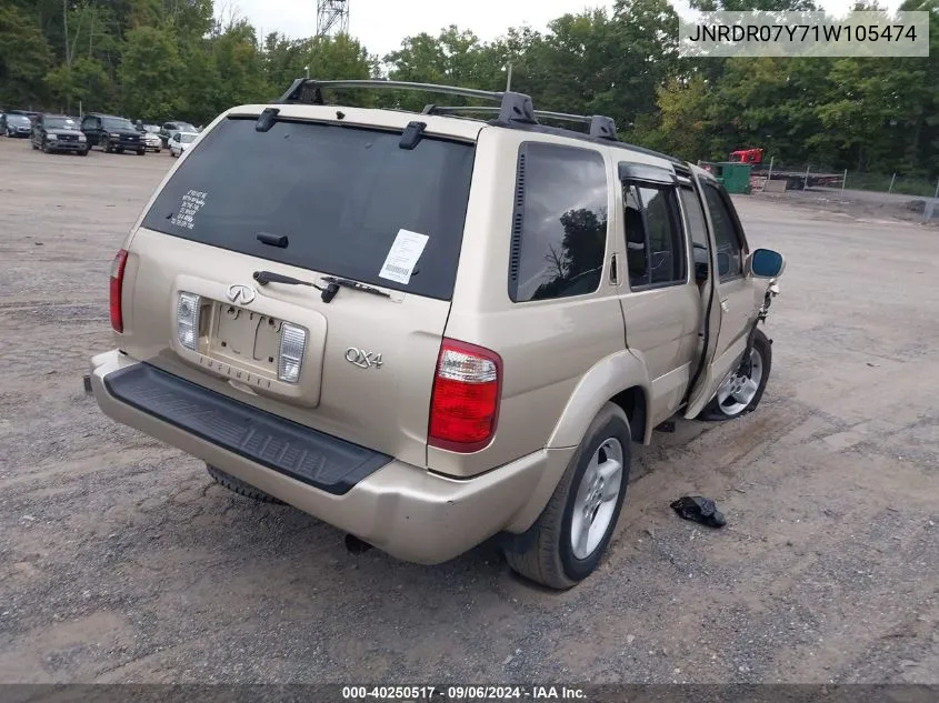 2001 Infiniti Qx4 VIN: JNRDR07Y71W105474 Lot: 40250517