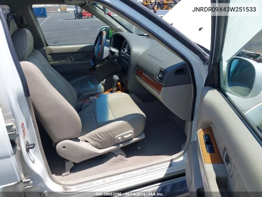 JNRDR09X43W251533 2003 Infiniti Qx4 Luxury