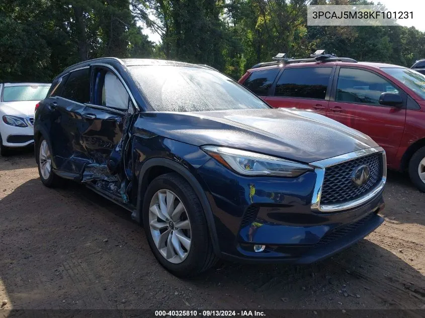 2019 Infiniti Qx50 Essential/Pure VIN: 3PCAJ5M38KF101231 Lot: 40325810