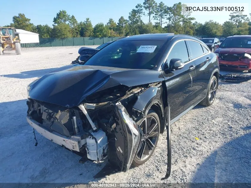 2022 Infiniti Qx55 Sensory Awd VIN: 3PCAJ5L33NF100512 Lot: 40192943