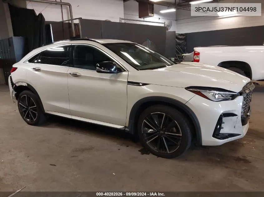 3PCAJ5J37NF104498 2022 Infiniti Qx55 Luxe Awd