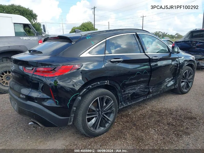 2023 Infiniti Qx55 Luxe Awd VIN: 3PCAJ5JR1PF100292 Lot: 40058612