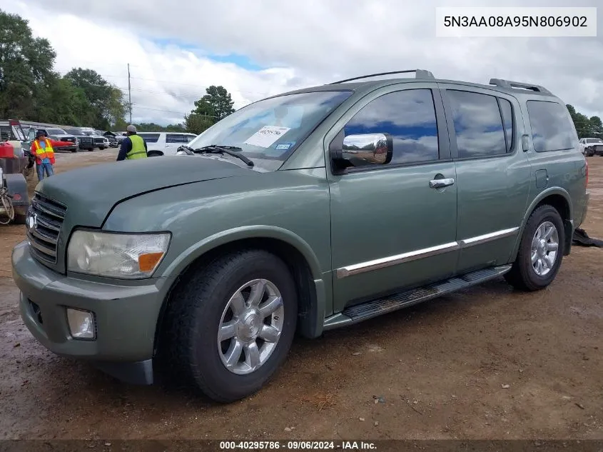 2005 Infiniti Qx56 VIN: 5N3AA08A95N806902 Lot: 40295786